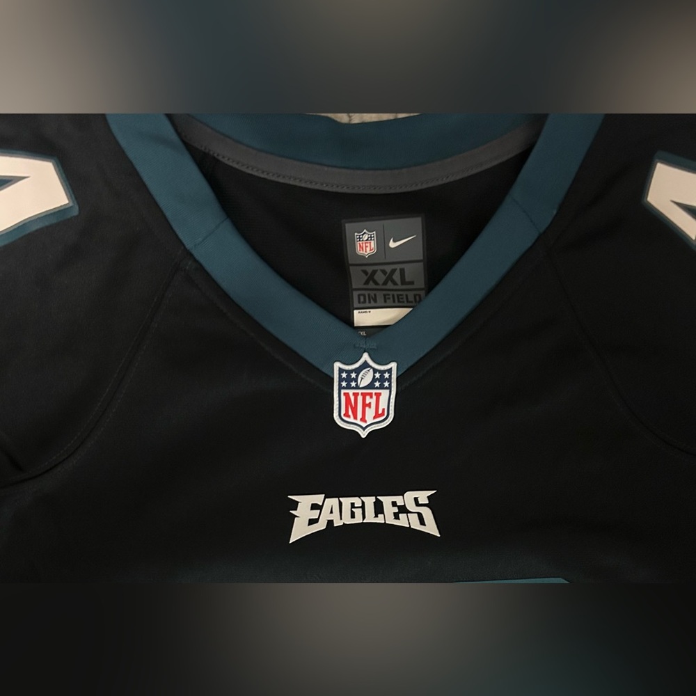 Nike Authentic On Field Philadelphia Eagles AJ Brown Black Jersey Men’s Sz: XXL - Picture 4 of 7